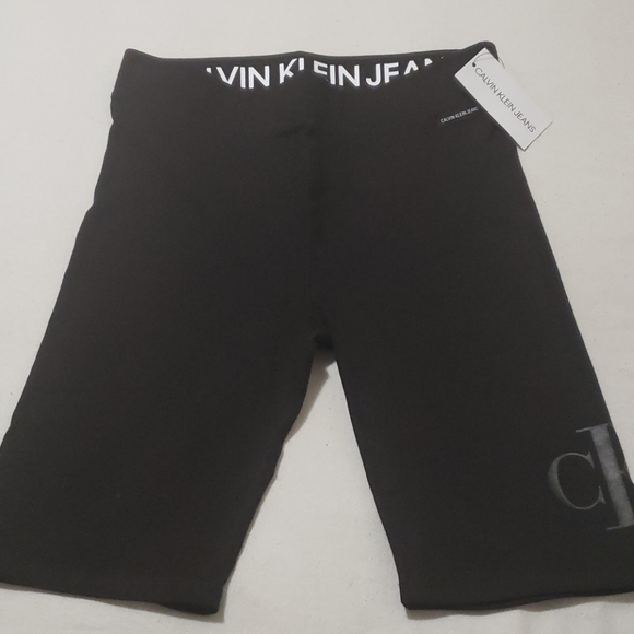 Calvin Klein Logo High Waist Bike Shorts NWT 👖 - Picture 1 of 4